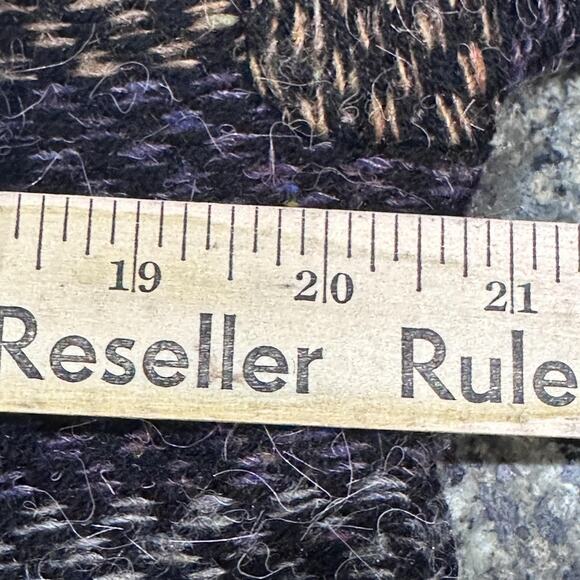 Vintage Yves Venet Cardigan One Size Black Pink Orange Striped Open Front - Picture 5 of 6